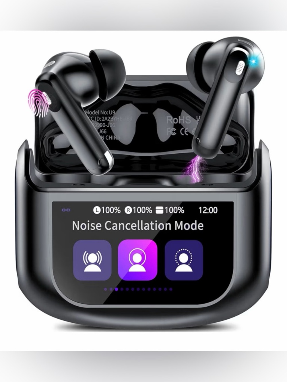 Thunelec Tru9 Bluetooth Wireless Earbuds
Black color